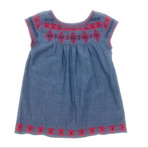 Peek Embroidered Chambray Tunic/Dress